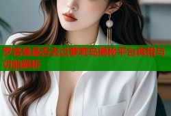 罗德曼是否去过萝莉岛揭秘平台真相与功能解析